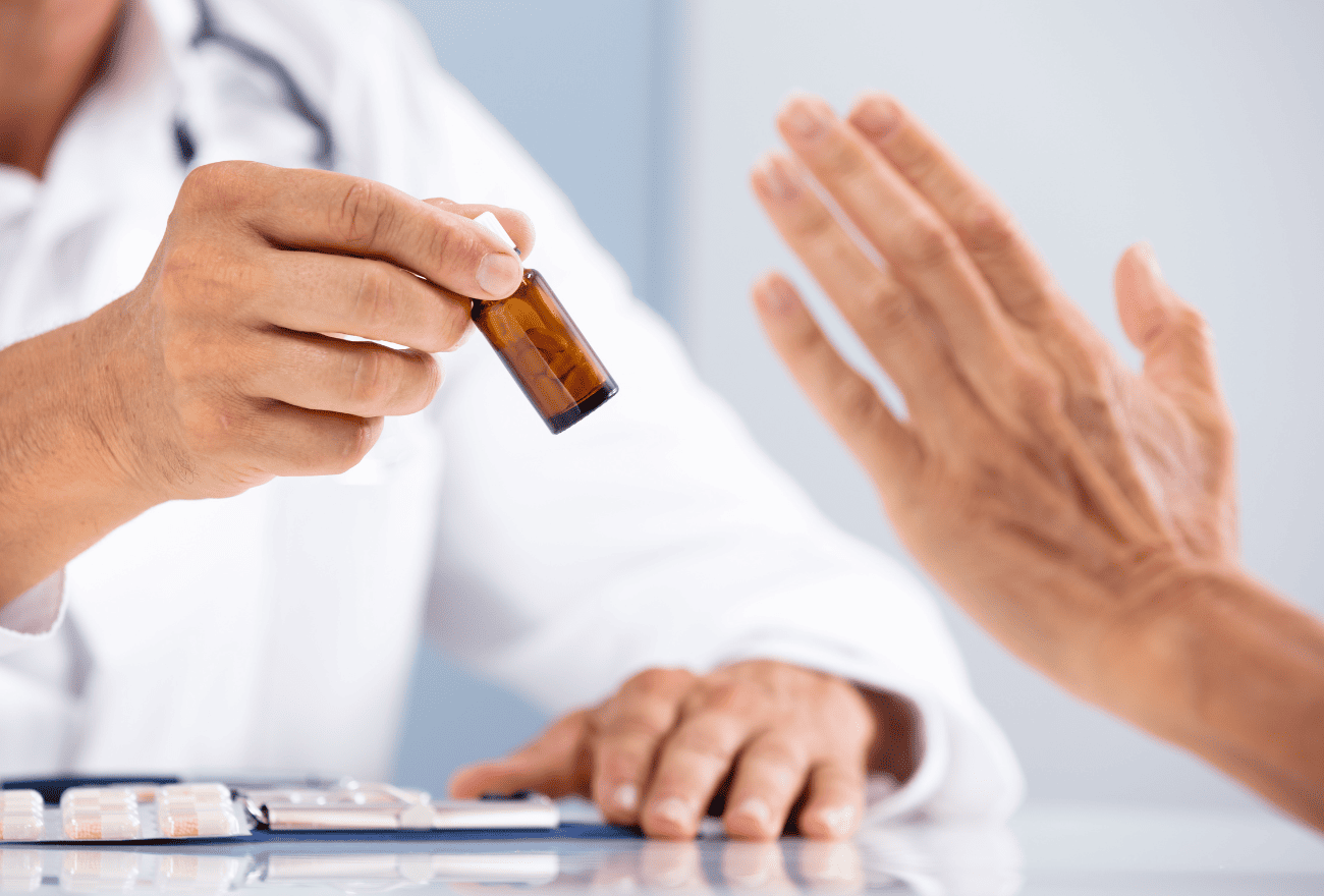 Personne qui ne veut pas prendre de médicaments pour la diarrhée et la soigner sans médicaments.