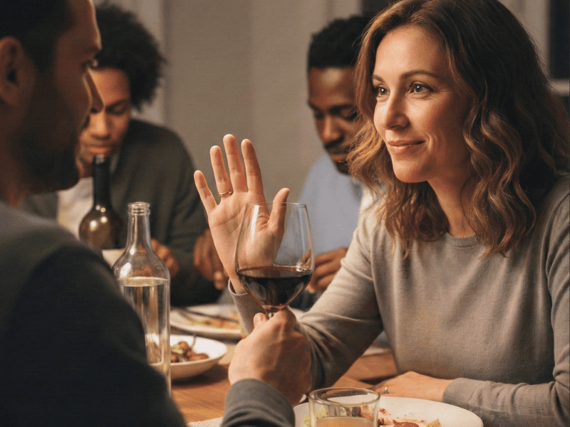 Femme qui effectue le Dry January