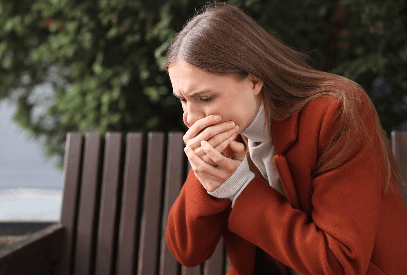 Nausée après repas d'une femme