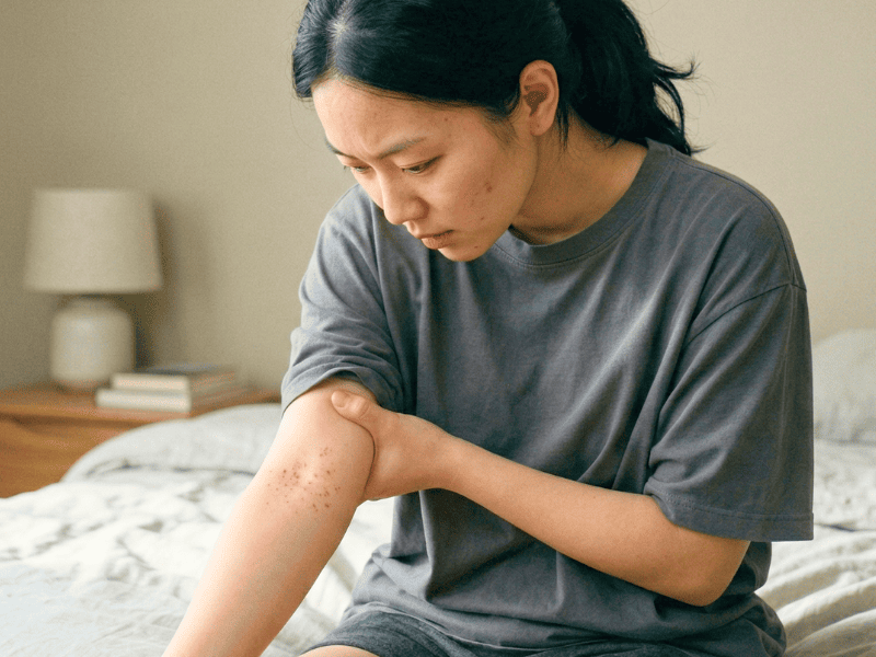 Plaquettes basses : pétéchie