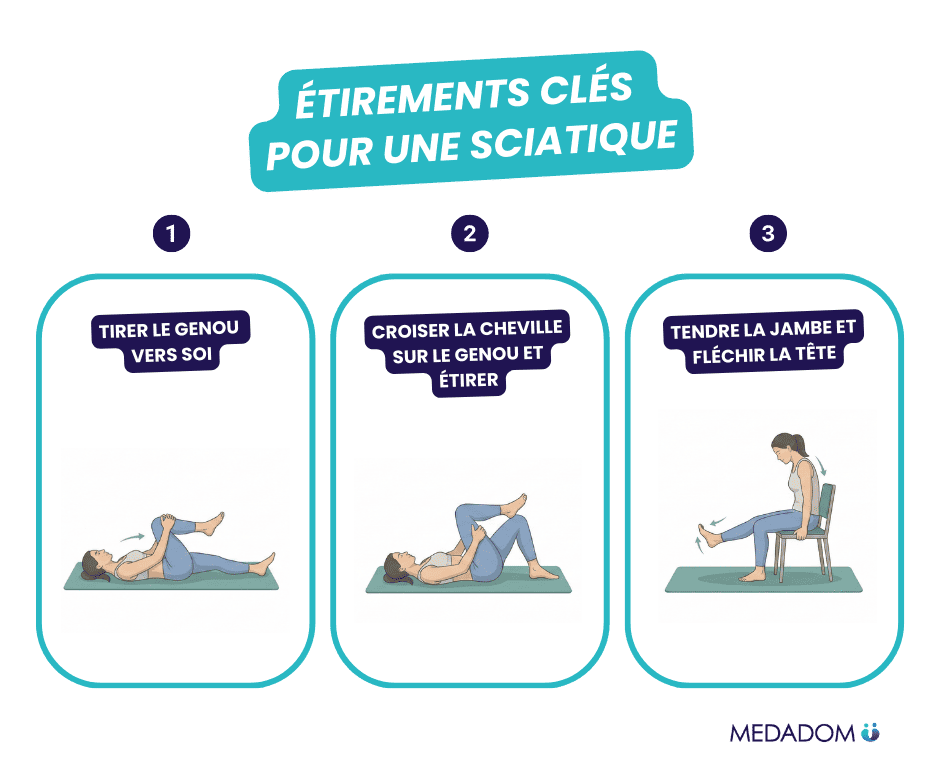 Exercices clés pour une sciatique