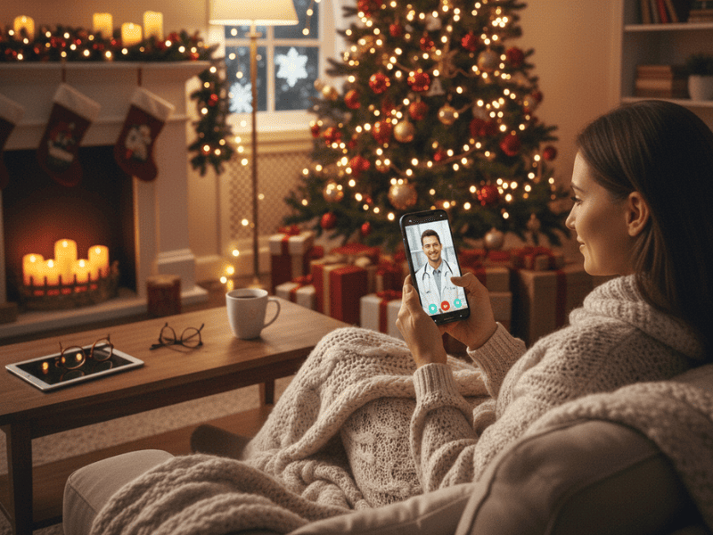 Téléconsultation pendant les fêtes de Noël