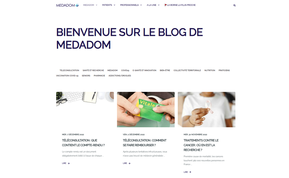 Blog santé MEDADOM 